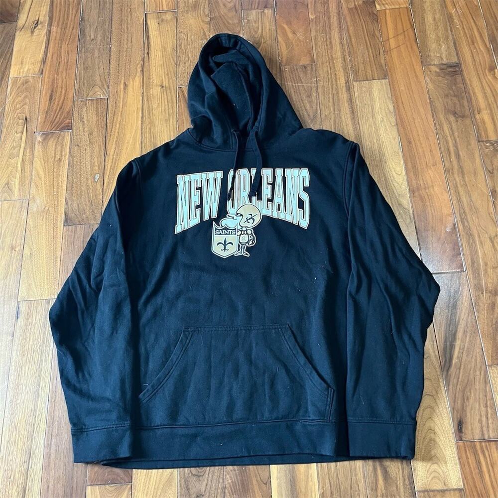 Fanatics New Orleans Saints NFL Hoodie Men's XL Black Pullover Graphic